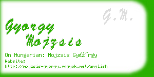 gyorgy mojzsis business card